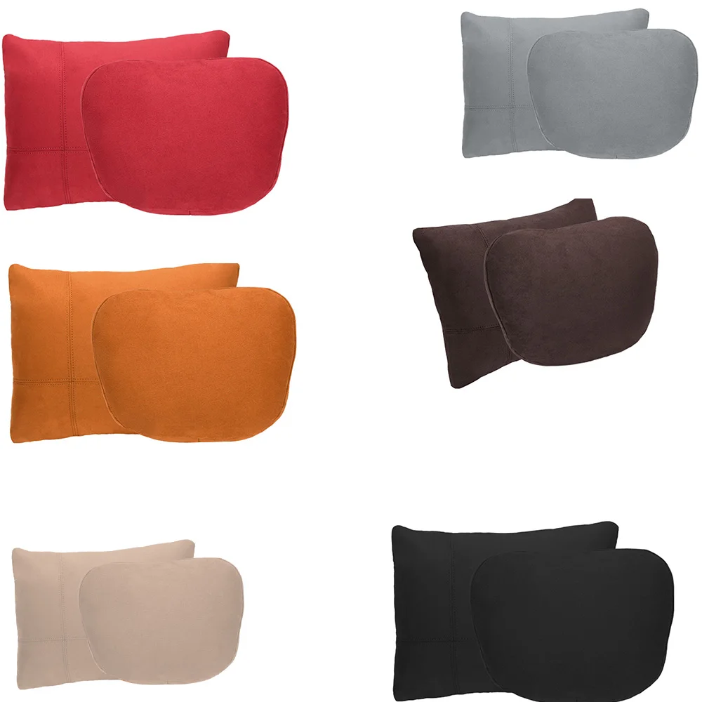 Коричневая подушка для поясницы автомобиля впитывает влагу дышит воздухом и поглощает удары защищает талию снимает поясничное давление.