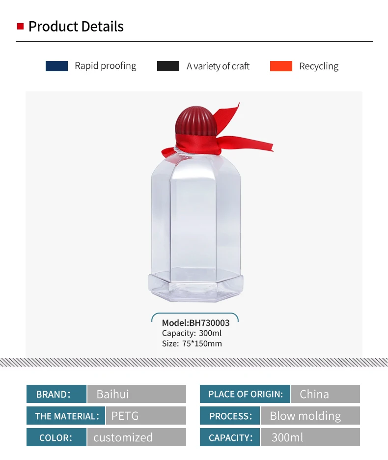 250ml Factory Price PETG Container 300ml Plastic Lotion Bottle With Red Ball Cap