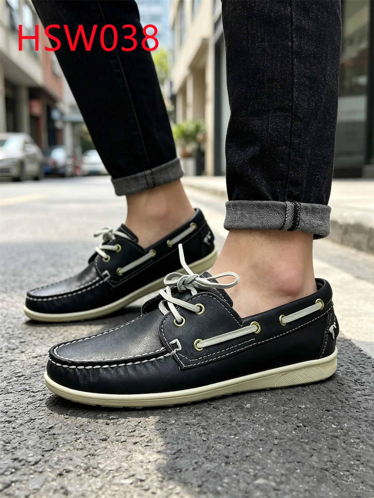 ZYF,2025 New Non-chafing Full Natural Cow Leather Trendy Penny Shoes Daily Walk Lace-up Style Solid Color Toddler Shoes HSW038