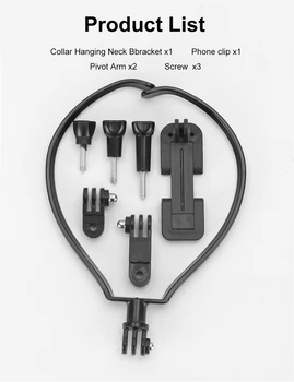KingMa-BMGP329 for GoPro Hero 10/9/8/7/6 Collar Hanging Neck Bracket for DJI OSMO Action Phone Shooting Video Bracket Holder product image