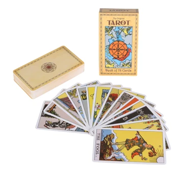 High Quality Custom Wholesale Printing Golden Edges Oracle Tarot Deck Affirmation Cards With Book Instruction