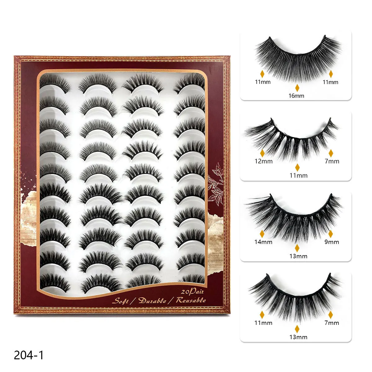 Inventory lashes Manufacturer Beauty natural long eyelashes 20 pairs natural false eyelashes fake long makeup 3d mink eyelashes