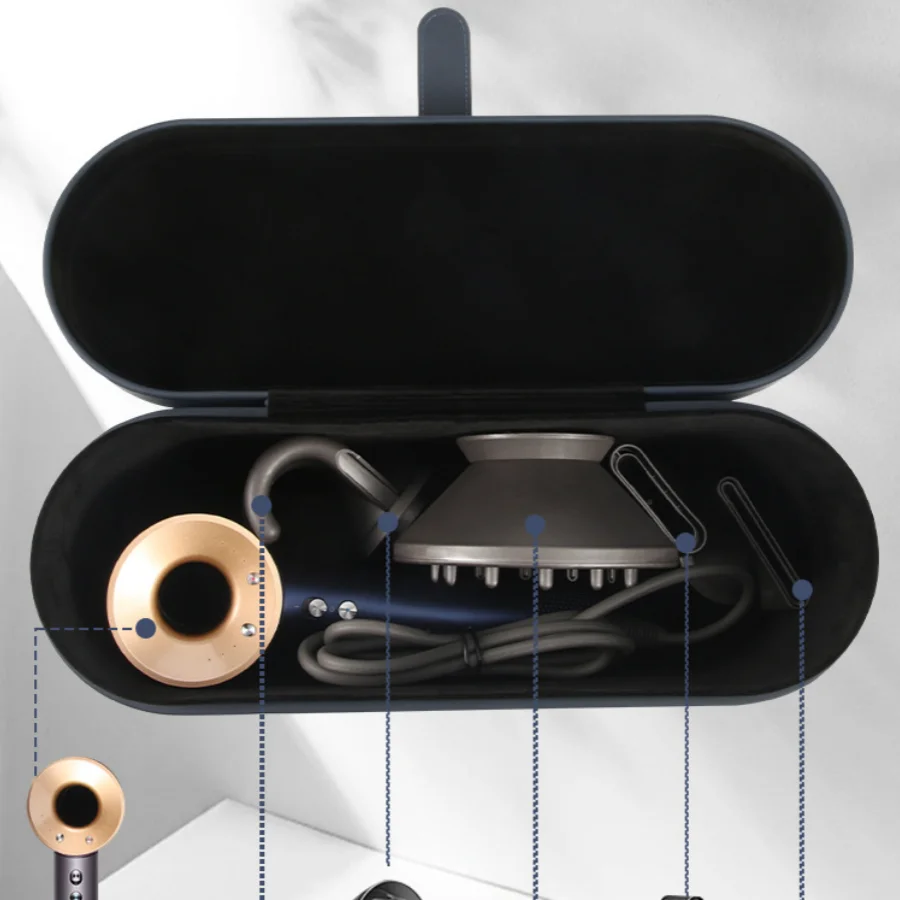 Portable Storage Case for Dyson Supersonic Hair Dryer Magnetic