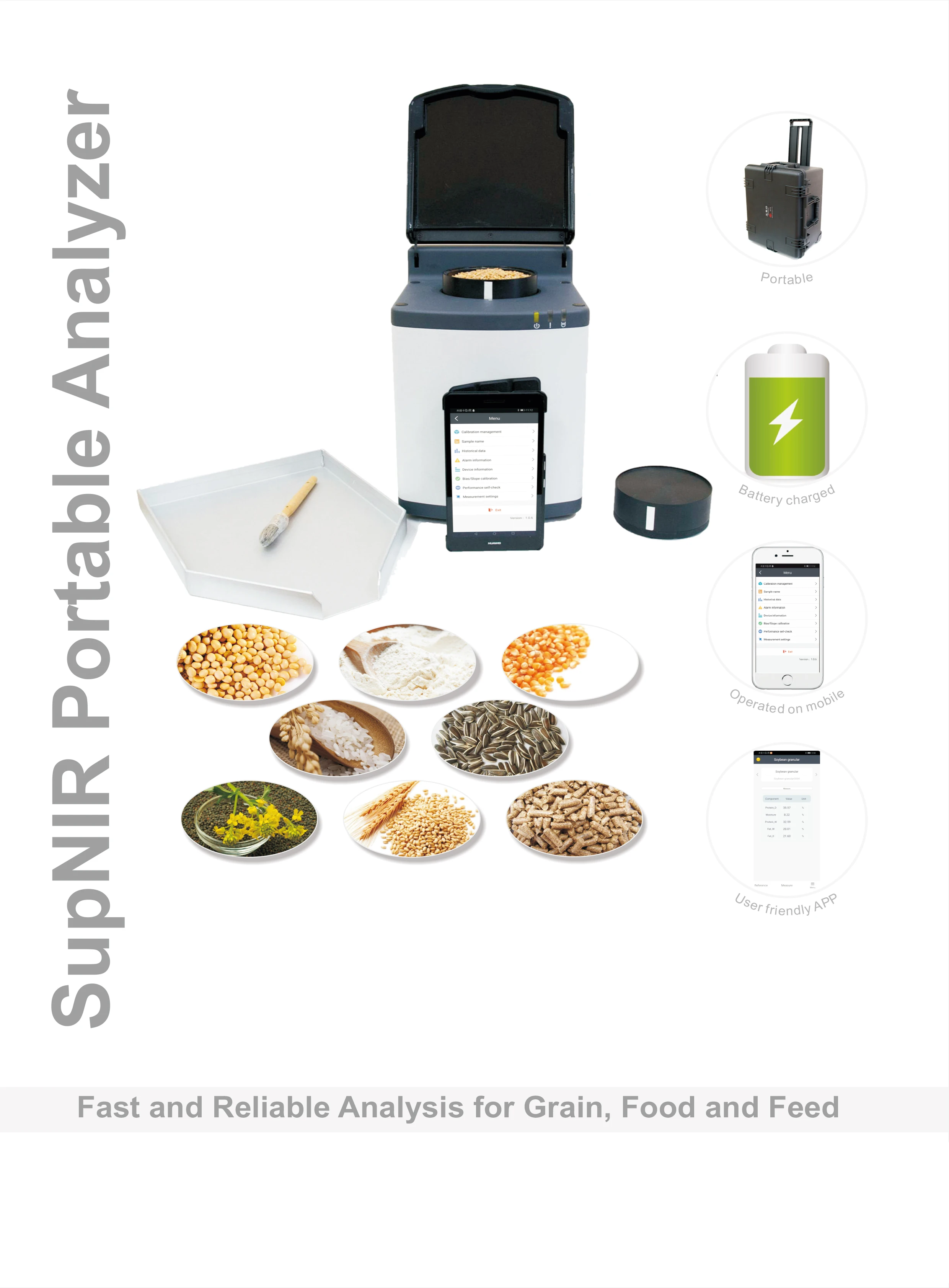 Portable Grain Forages Animal Feed Analysis Nir Spectrophotometer Buy