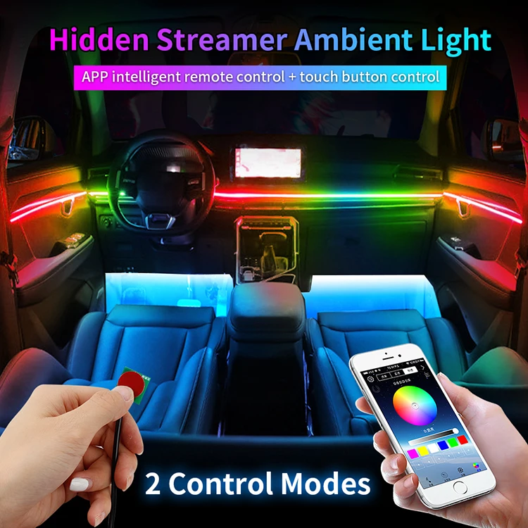 Keen 2023 New 18 In 1 Acrylic Ambient Light Rgb Color Chasing Car ...