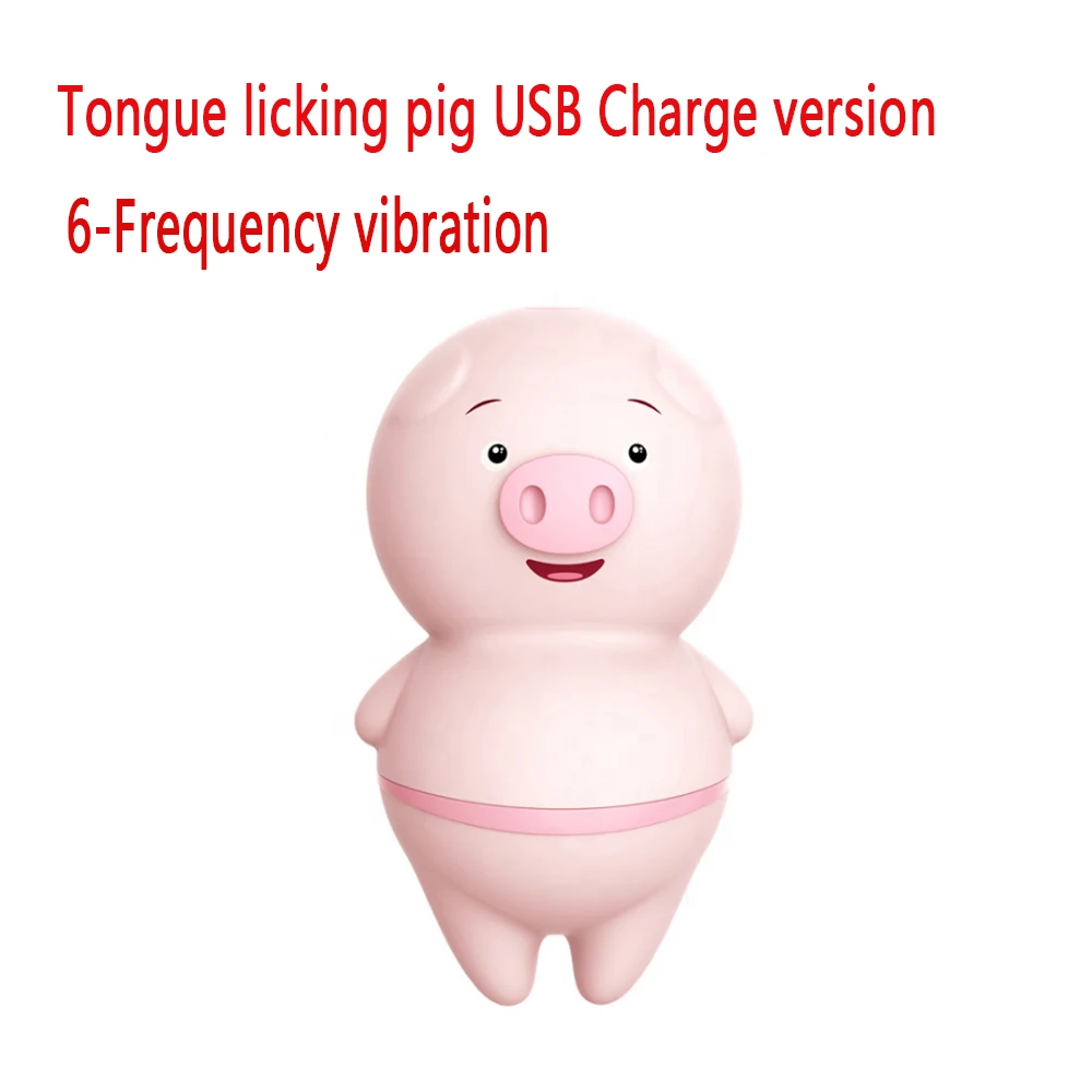Vibrateur sexy et mignon en forme de cochon, stimulant la langue du clitoris et masseur de mamelons, orgasme rapide, sextoy érotique pour femmes et adultes._voghion.com