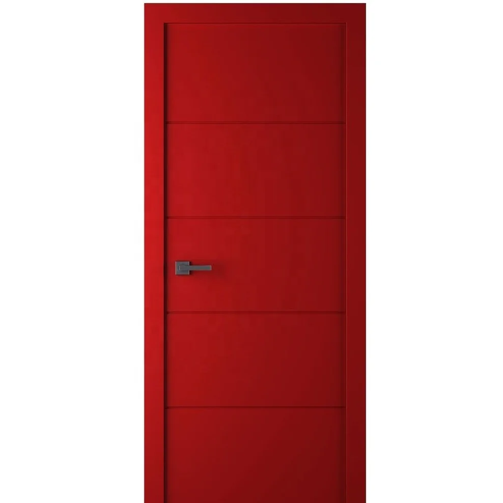 HDF Flush Models of Engraved Wooden in House Door Modern Slab