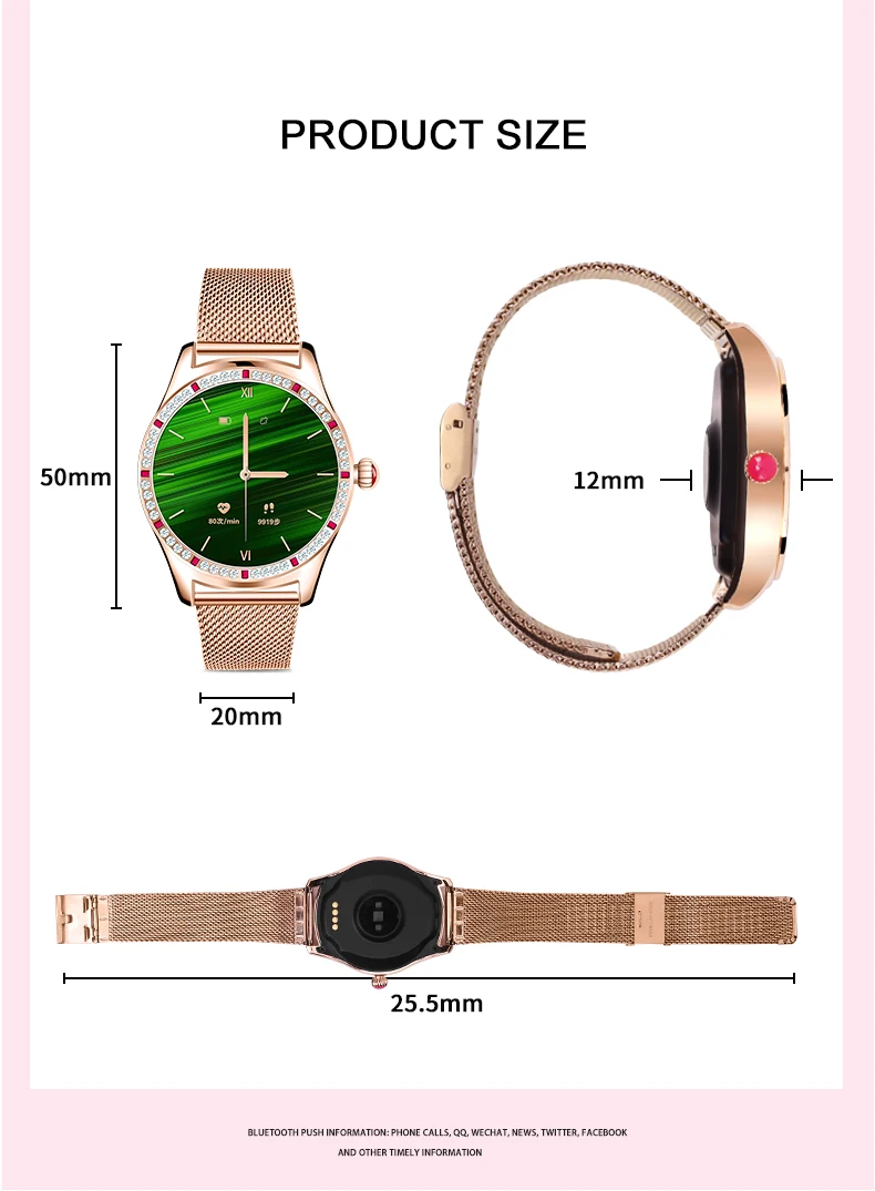 Fashionable Ladies Smart Watch Z71 with BT Call Heart Rate Steel Strap Local Music Play for Android iOS Phone (16).jpg
