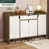 Cajón individual blanco cálido de roble negro cepillado de 140 cm