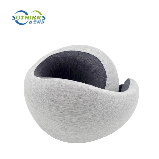 Ergonomic Design Relax Neck Adjustable Snail Shape Pillow Premium Compressible Memory Foam Headrest Perfect Travel Neck Roll