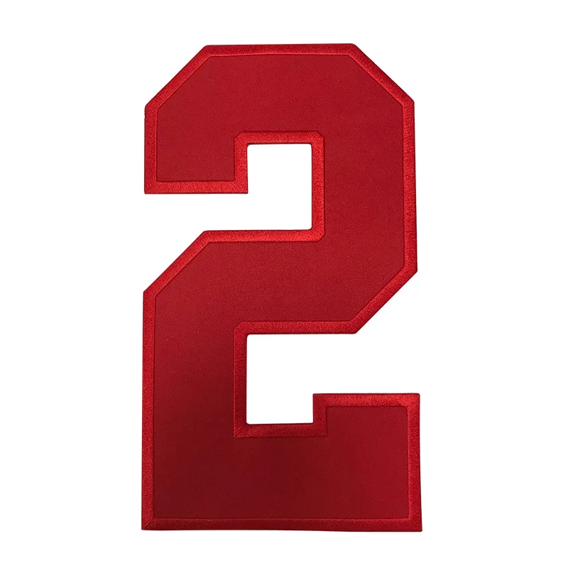 Custom Iron on Number Patch Wholesale Fabric Applique Embroidered Numbers Patch Letter Patches