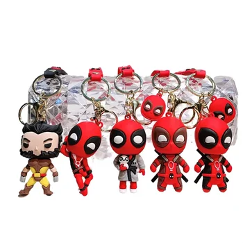 2024 Deadpools Wolverine Doll Keychain Pendant Car Chain Backpack Silicone Keychain Gift