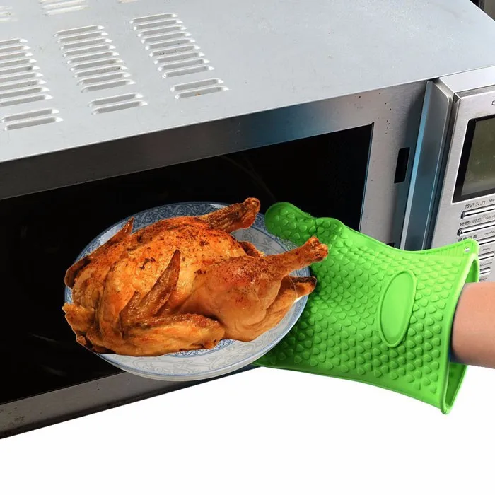 Grilling Gloves Heat Resistant BBQ Kitchen Silicone Oven Gloves Safe Handling of Hot Food Pots and Pans for Barbecue manufacture