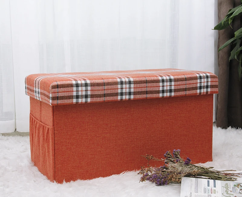 Hstex High Quality Hot Sale Storage Ottoman Folding Storage Ottoman Storage Box Bench