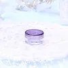 clear jar with purple cap