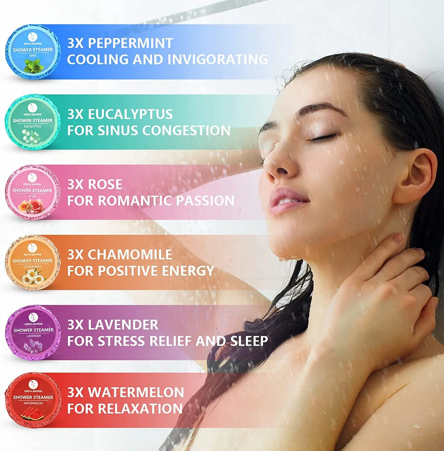 Muran Oem Wholesale Natural Private Label Essential Oil Shower Bomb Set