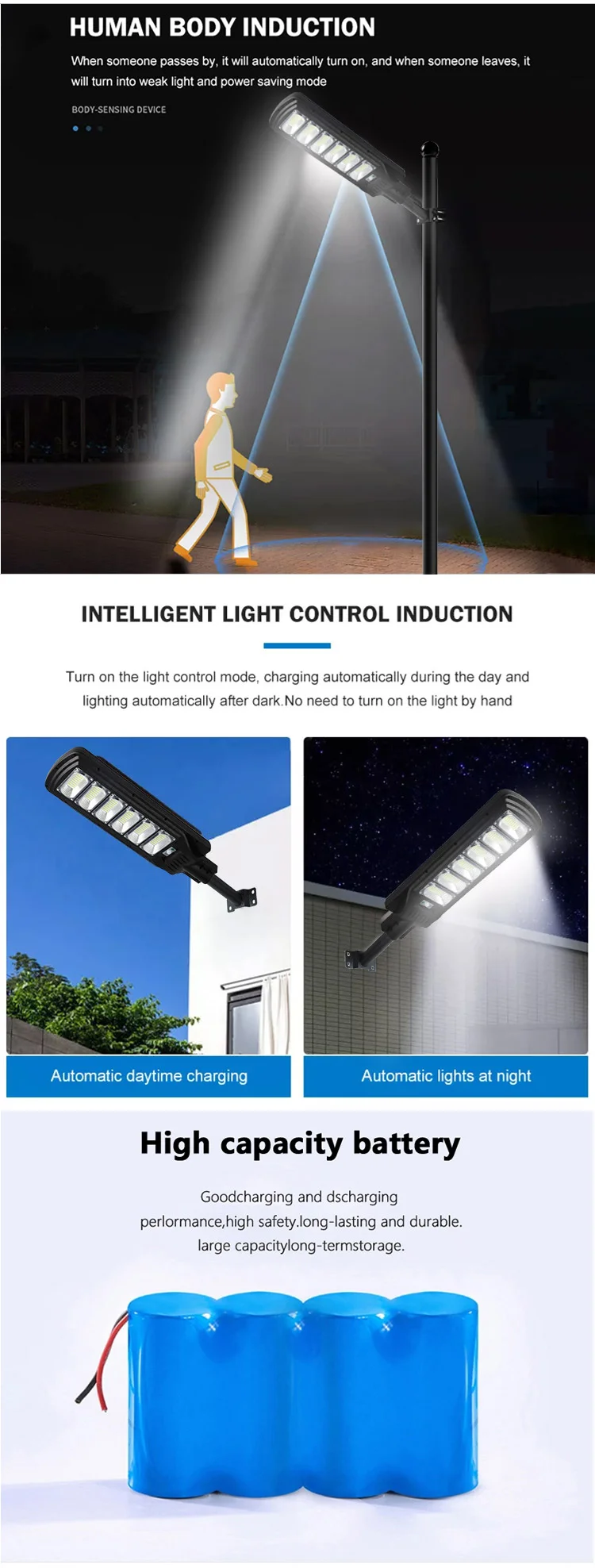 street light solar lamparas led all in one solar lighting lamps sensor outdoor waterproof remote control exteriores street light