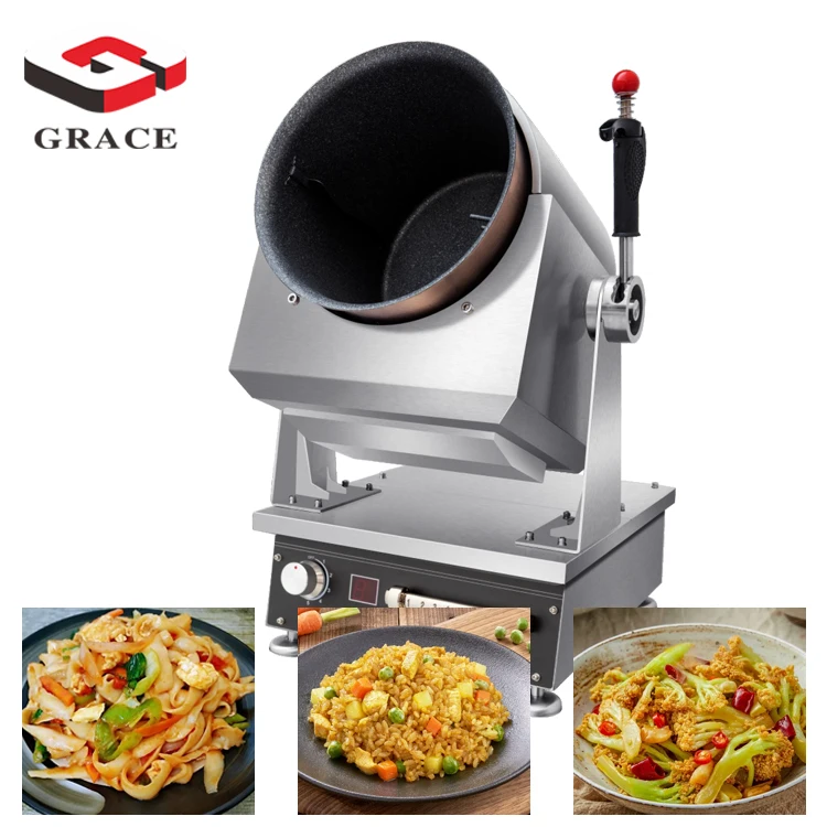 360 Degree Rotation Restaurant Automatic Stir Fry Robot Intelligent Kitchen Machine for Fried Rice for Commercial Use