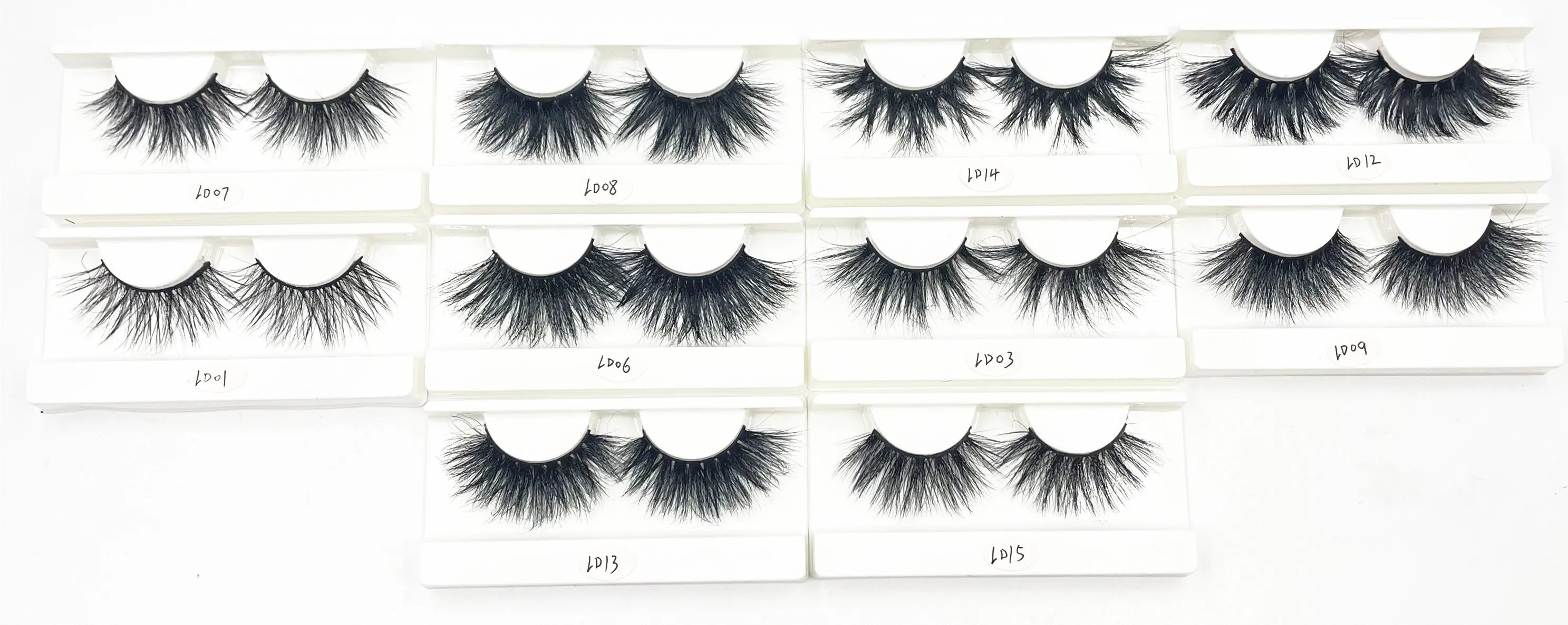 Siberian Real Mink Long Luxury Lash Mink Natural Handicraft 25mm Real 3d Mink Lashes Wholesale 7818