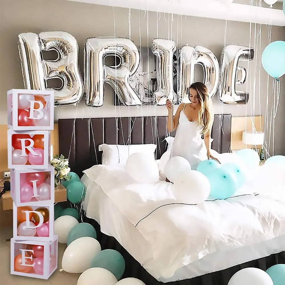 Source Bridal Shower Decorations Balloon Boxes White Transparent ...