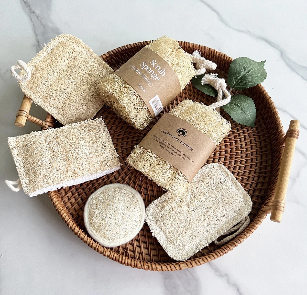 Изготовленным на заказ логосом биоразлагаемые Loofa Luffa для мытья посуды Кухня блюдо из люфы губка для очистки колодки