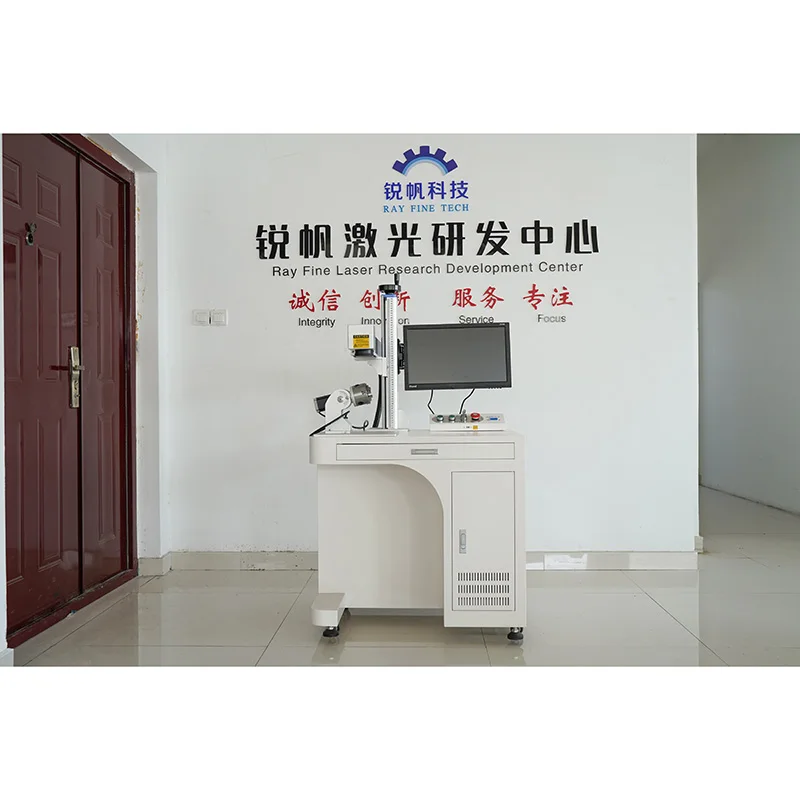 Portable Table Top Laser Marking Machine Iber Laser Plastic Marking Metal Steel Marking Engraving Machine with Rotary Axis