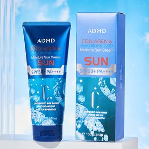 Private Label Sunscreen SPF 50 PA++++ Waterproof Long Lasting Sweatproof Non Greasy Whitening Moisture Sunscreen Cream 100ml