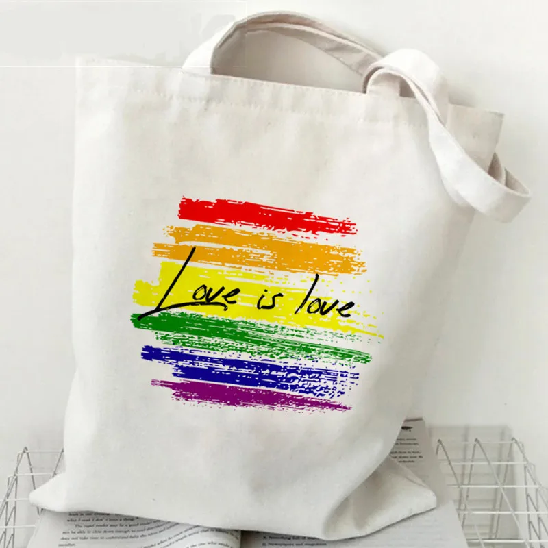 Pride Cloth Bag Love for All Tote Bag Pride LGBT Cloth Bag 