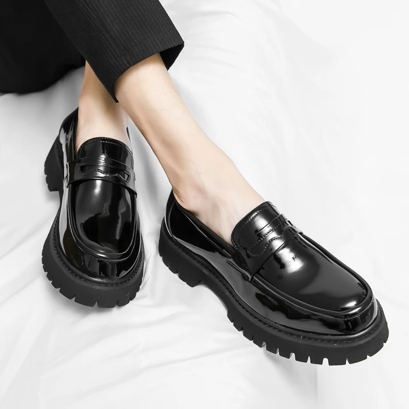 Thick Sole Black Formal Wedding Shoes - Comfort & Durability Thick Sole Black Formal Wedding Shoes - Comfort & Durability