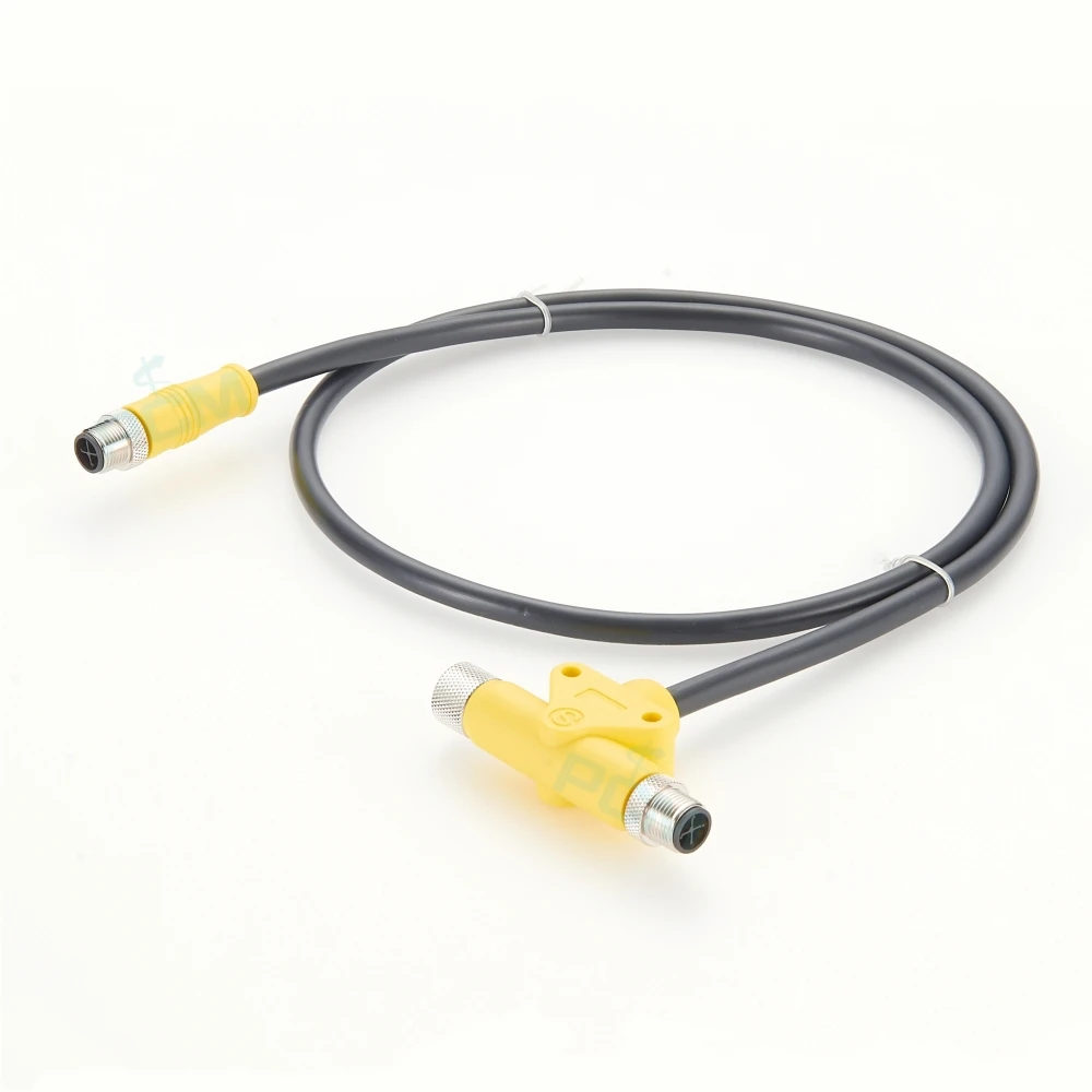 Sensor Actuator M12 S-Code Cordset Power Tee Splitter Can Bus Cable