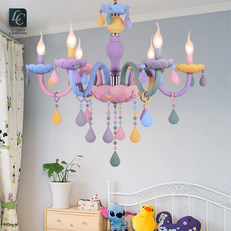 P0049 Modern Style Indoor Decoration Dining Room Living Room Child Room Colorful Glass Chandelier Light