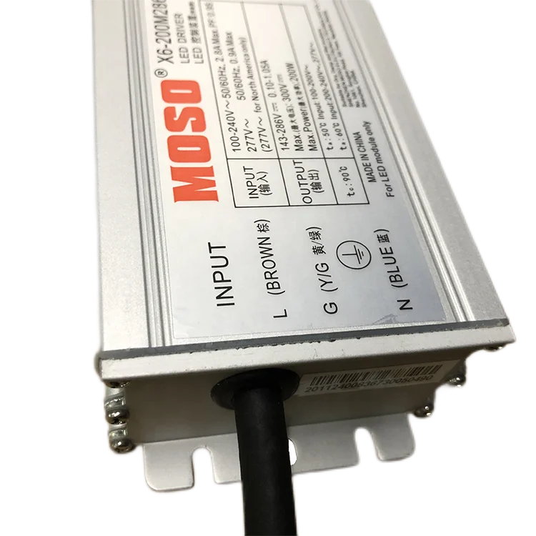 X6 Serisi 200W Led Driver, 50.000 Saat Ömür, IP67, 5 Yıl Garanti