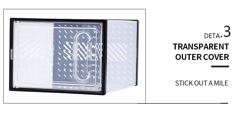 Custom Plastic Sneaker Stackable Shoe Storage Boxes Drop Front Drawer ...