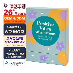 Custom Positive Mindfulness Daily Reminder Card Deck Self Encouragement Affirmation Scratch Game Made From Premium Offset Paper