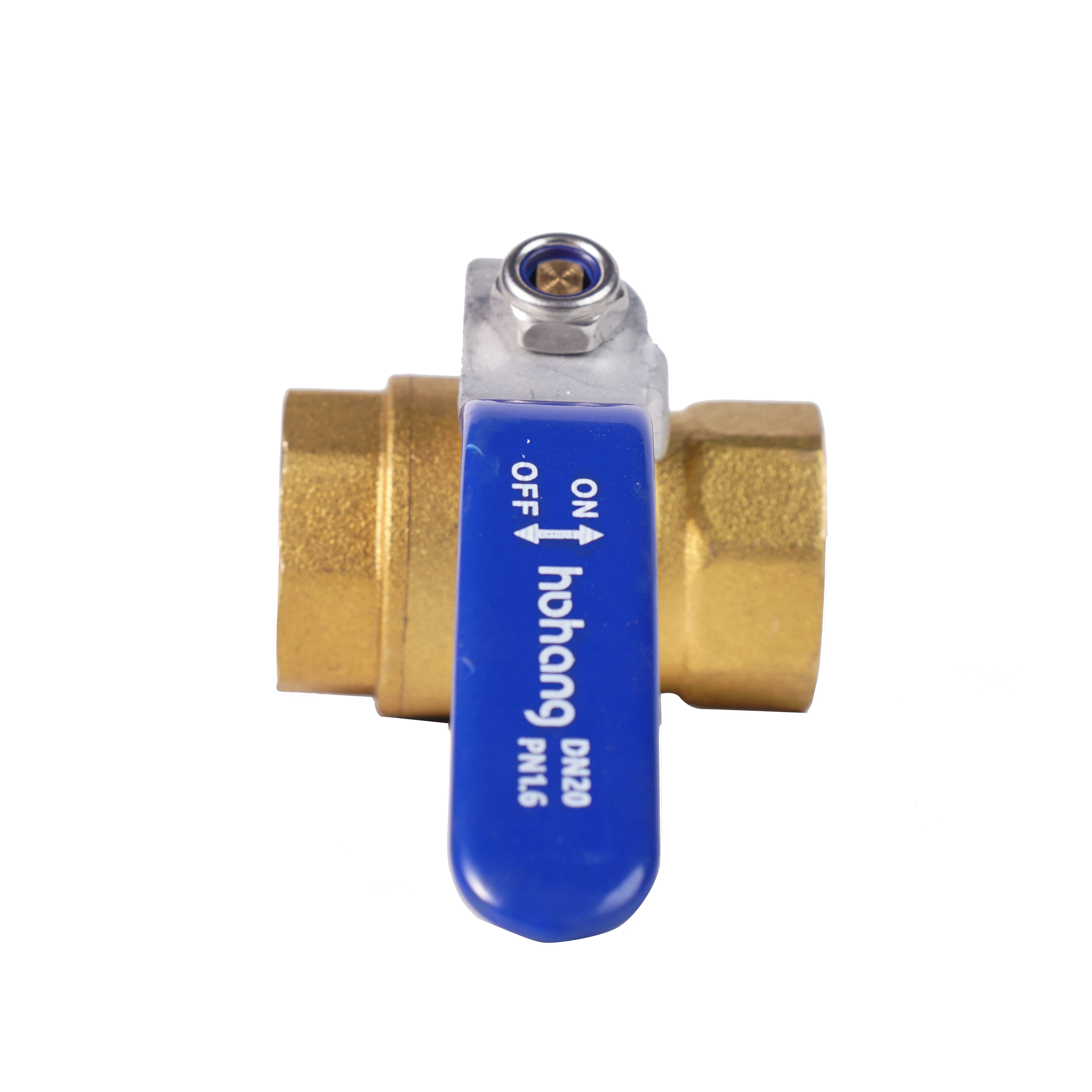 HUHANG Manual Forged Brass 1/4'' 2 Inch 3-Way Water Ball Valve High Pressure Union Lockable General Application Control Gas factory