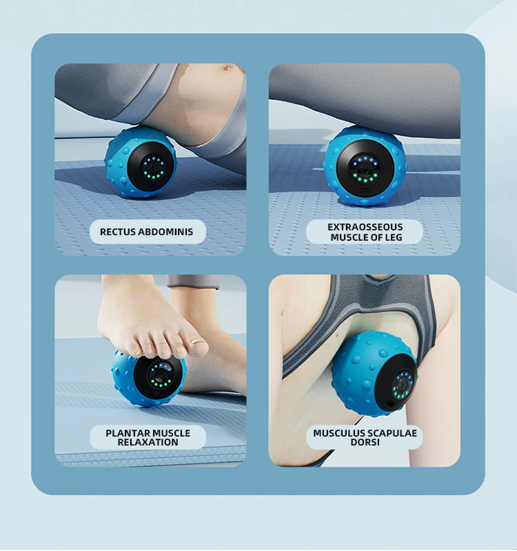Hot Sale Electric Back Foot Pain Massager Roller Ball Self Spiky