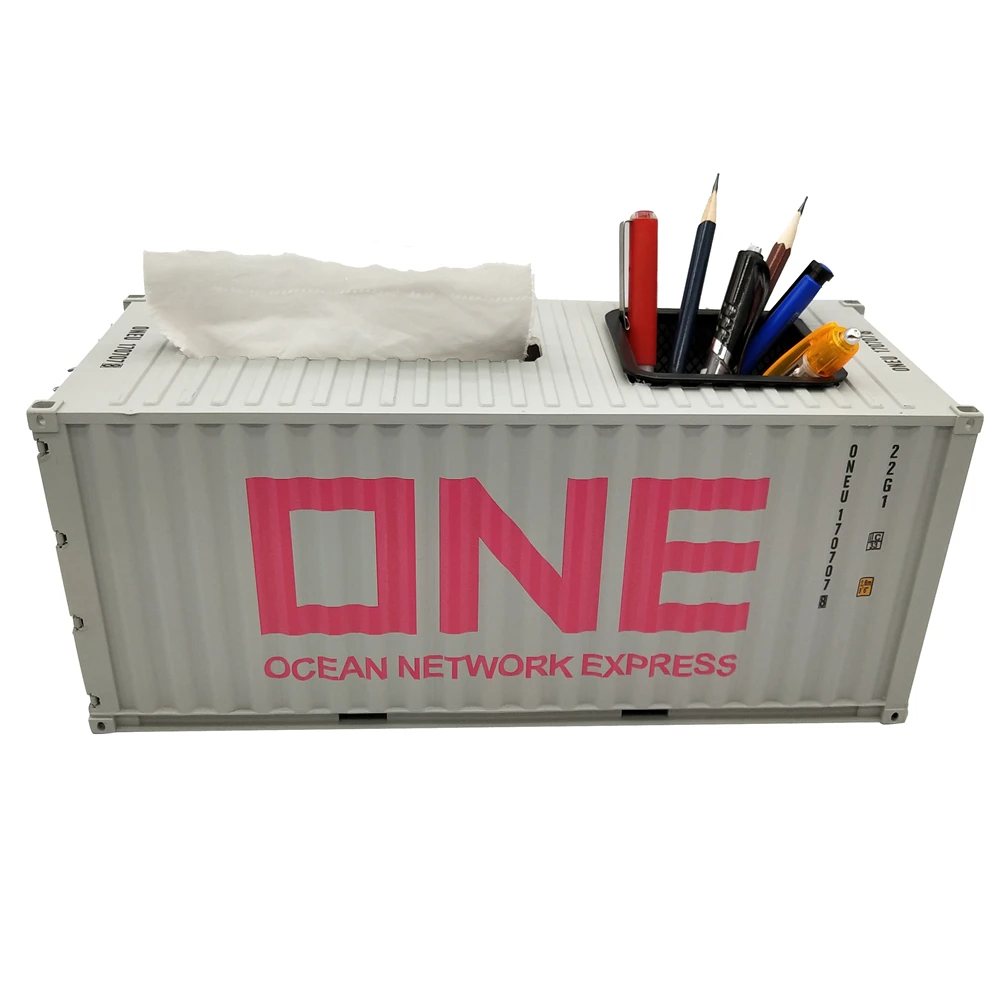 【A】30cm 1:20 Ocean Network Express Pen holder shipping container scale model O.A.S ship model