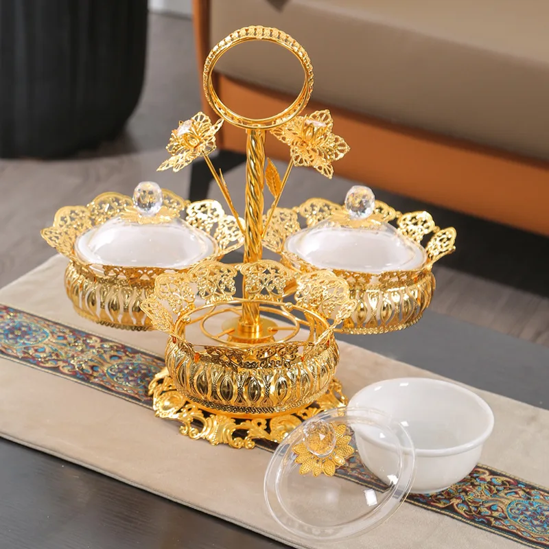 置物  GOLD DISH Antique Brass Gold Dish Rack with Tray, Metal Wire Washing Up