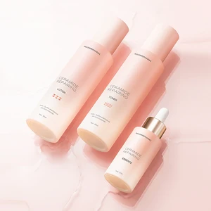 Luxury Cosmetic Bottles for Skincare 30ml 50g 100ml Matt Pink Packaging Set for Face Cream and Eye Drops