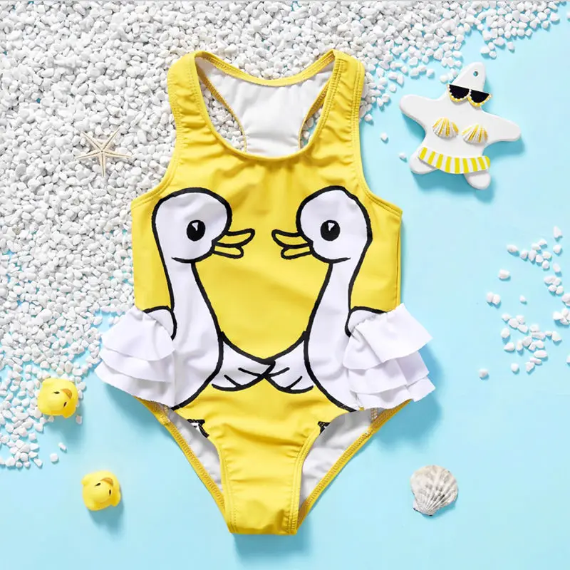 Custom Wholesale Printed  One Pieces Baby Pool Clothing Kids Swimwear Beachwear For Girls Bikini details