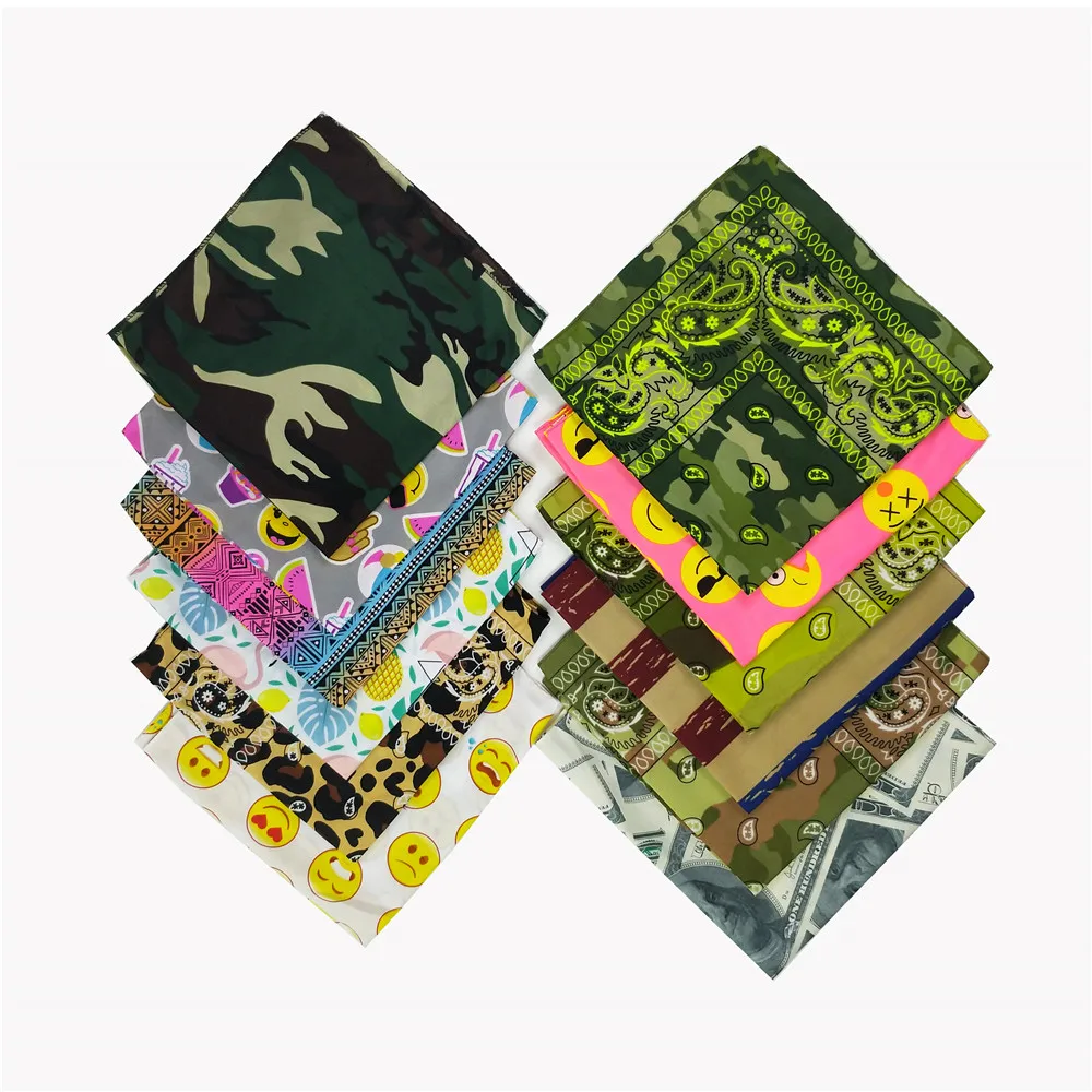 Hot Sale 53x53CM Multipurpose 100% Polyester Vintage Cowboy Men s Women Viscose Paisley Print Bandanas Handkerchief in Stock