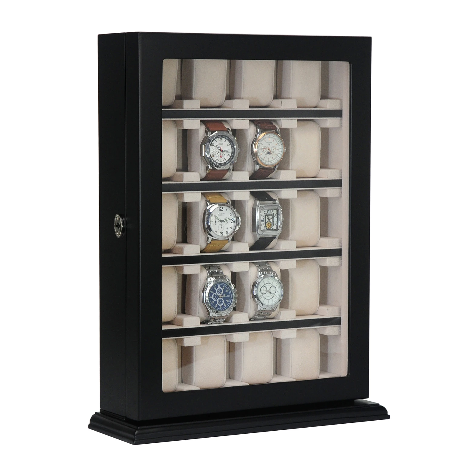 Wall mounted watch hot sale display cabinet