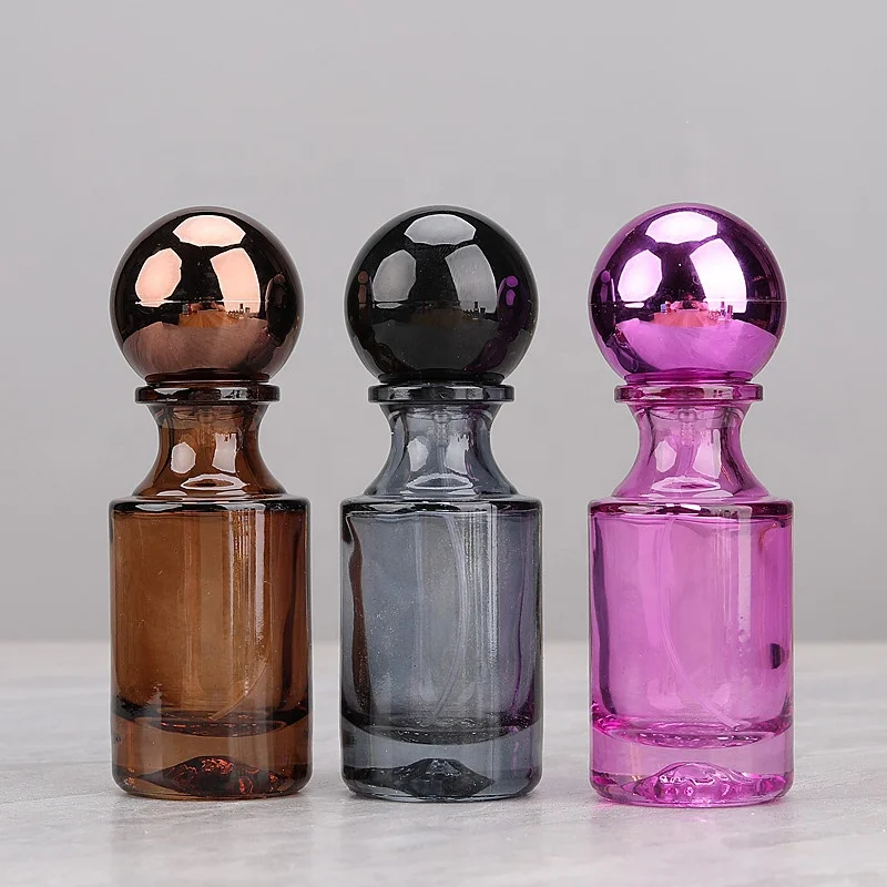 In Stock 30ml Round Perfume Bottles Iridescent Perfume Spray Bottle
