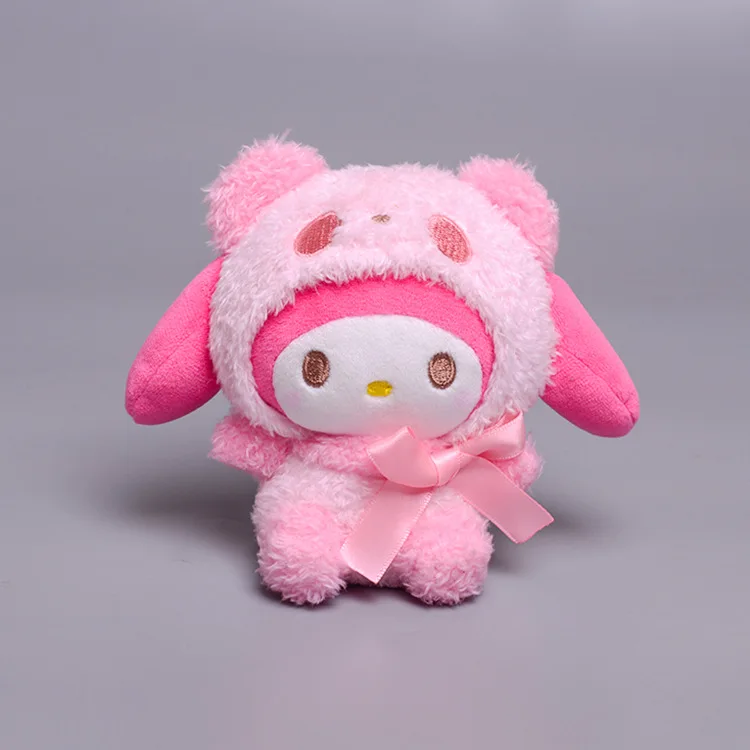 Sanrio 10cm Kuromi My Melody Kt Cat Pc Dog Keychain Anime Plush Figure ...