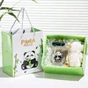 Panda Set Cup Towel Bear - Glass