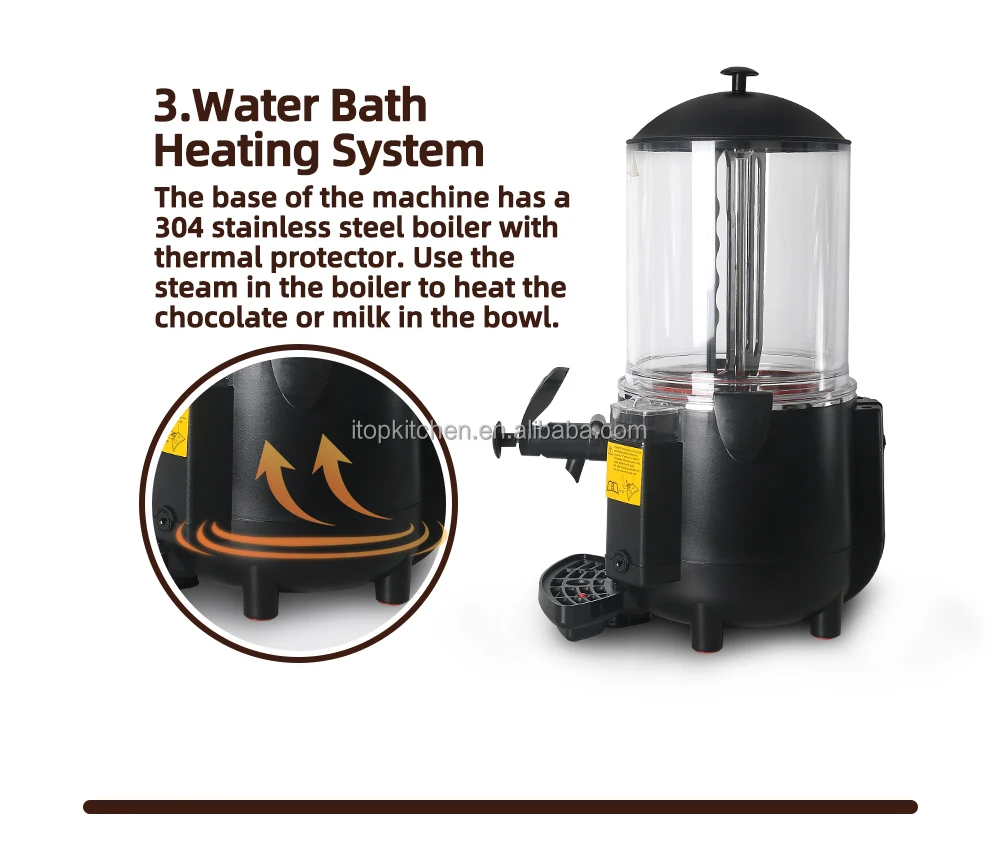 Hot Chocolate Dispenser Water Bath System 10l Hot Beverage Coffee