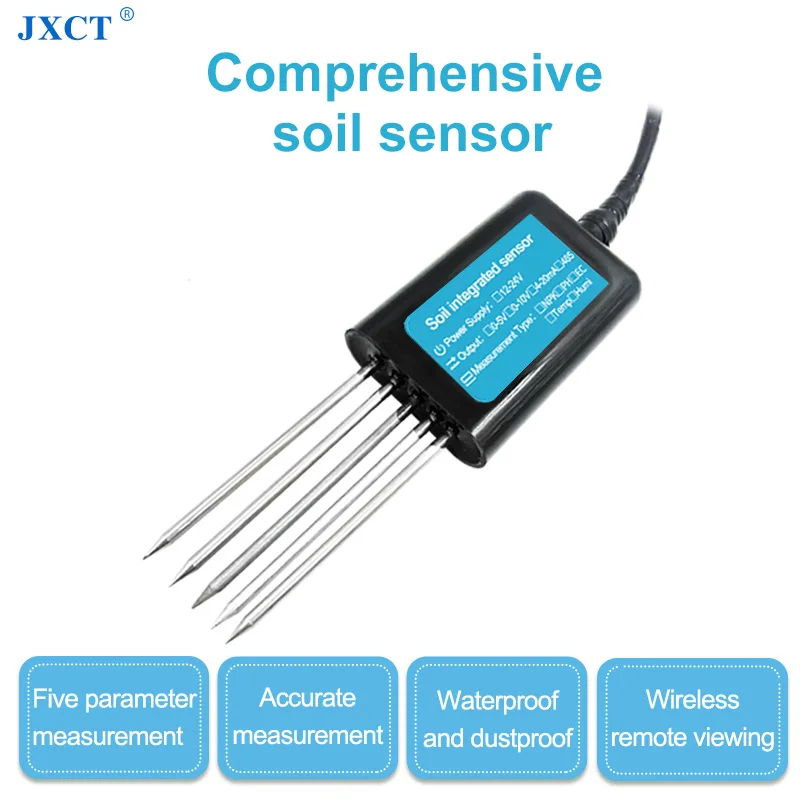 JXCT Soil PH EC NPK Temperature Moisture Sensor Promote the Growing of Crops Comprehensive Digital 7 in 1 Soil Sensor
