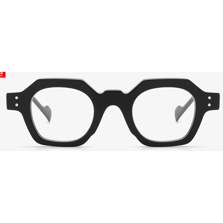 1396 Vintage Spectacles Leopard Print Transparent Color Irregular Frames Eyewear