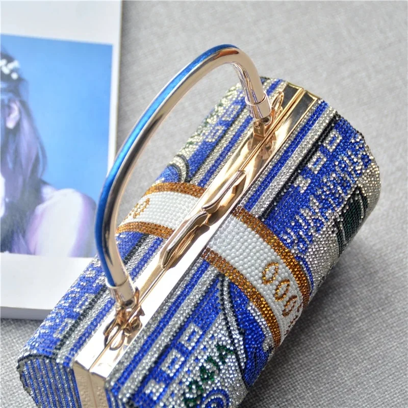 fashion money clutch rhinestone purse 10000 Alibaba