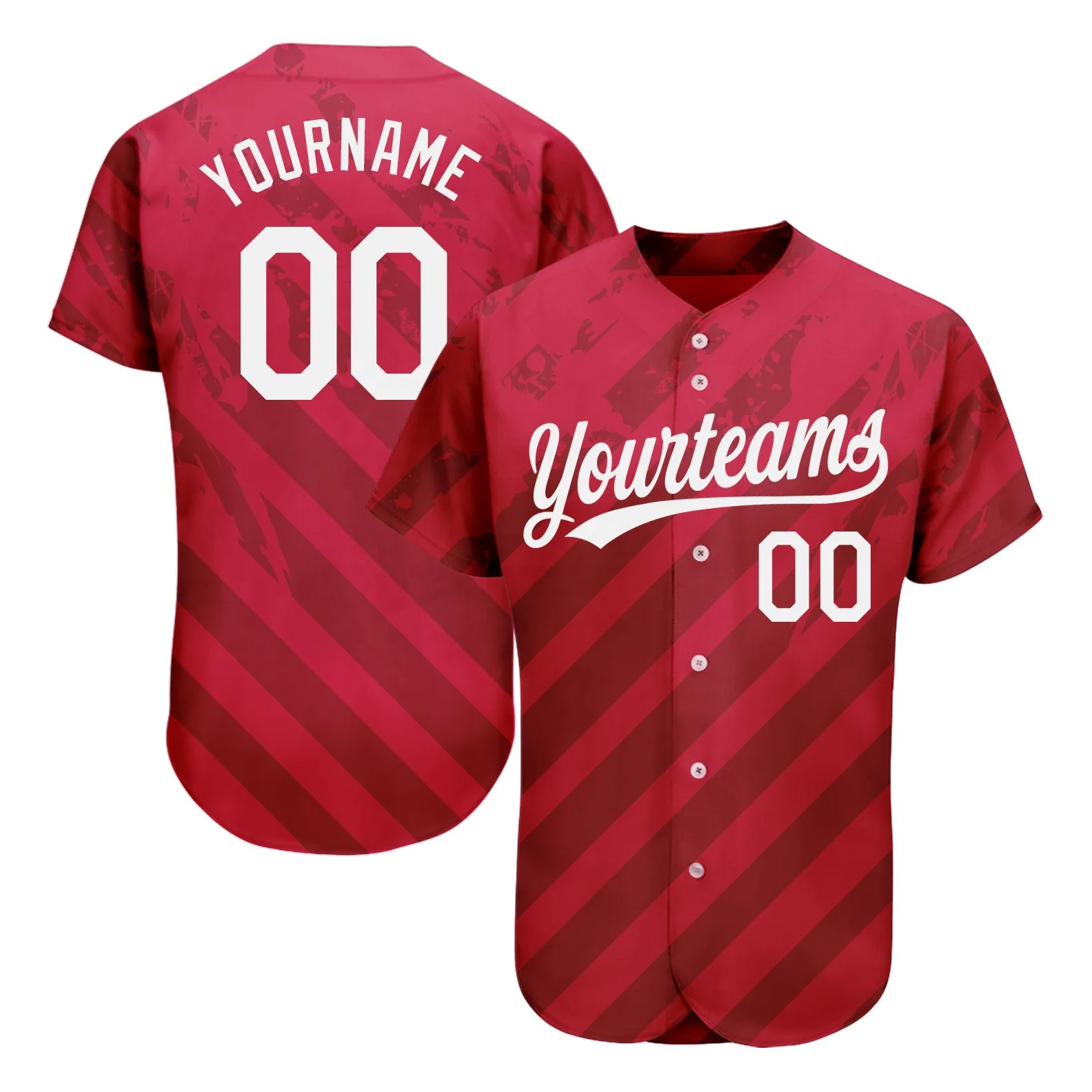 Stylish White and Pink Baseball Jersey New Design Sports Baseball Jersey  Double-Knit Polyester Button up Baseball Jerseys